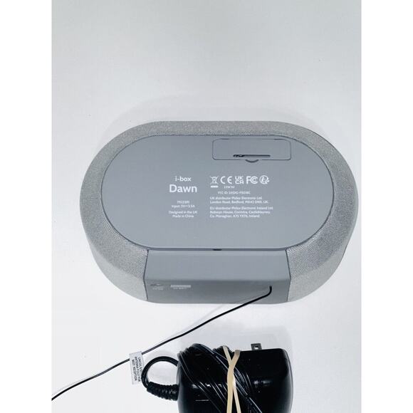 i-Box Dawn Bedside Alarm Clock w Wireless Charging Gray Charging Cable Tested - Picture 7 of 7